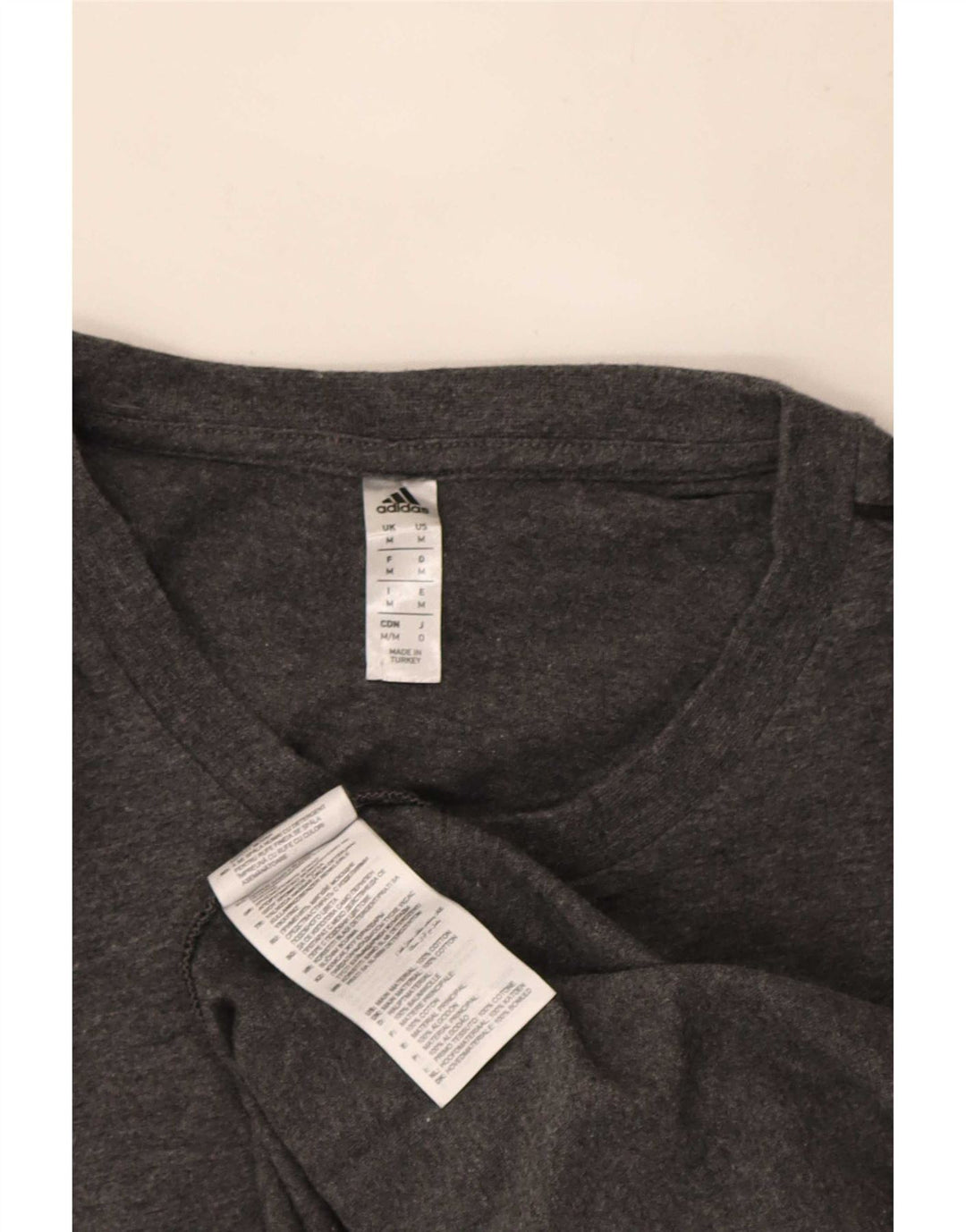 Camiseta Adidas Hombre Top Algodón Gris Medio