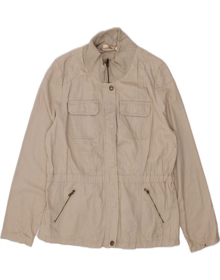 DKNY Womens Utility Jacket UK 18 XL Grey Cotton Vintage Dkny and Second-Hand Dkny from Messina Hembry 