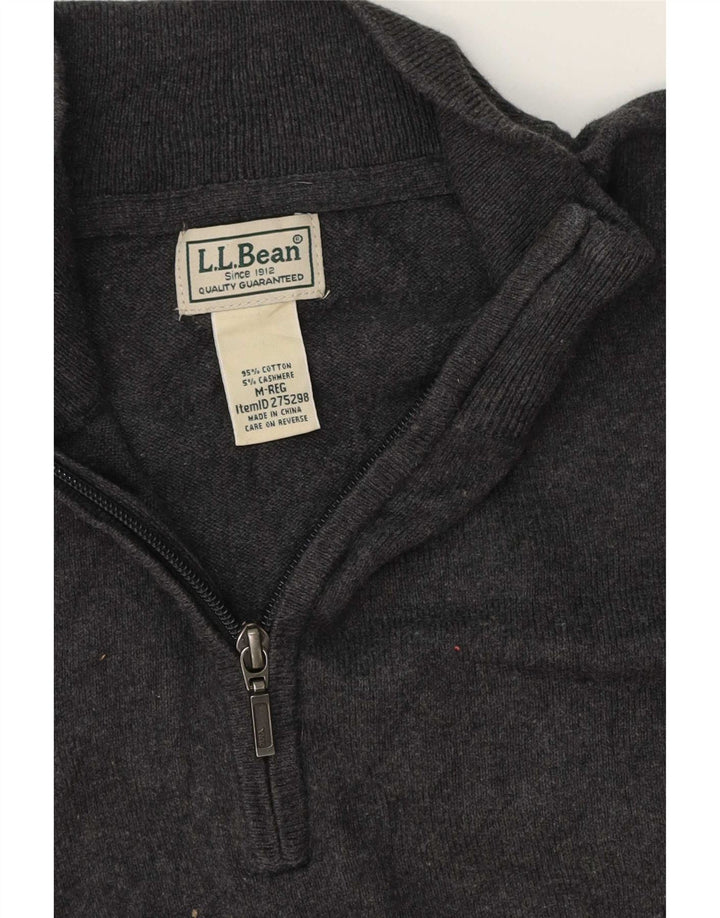 L.L.Bean Suéter tipo jersey con cuello y cremallera de ajuste regular para hombre Gris medio Clásico