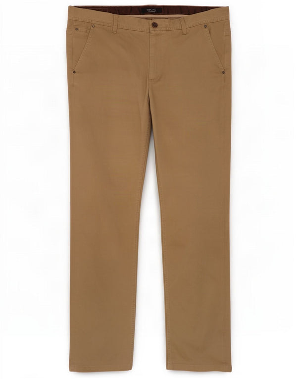 Zara Mens Slim Chino Pantalones EU 48 XL W38 L33 Algodón Beige