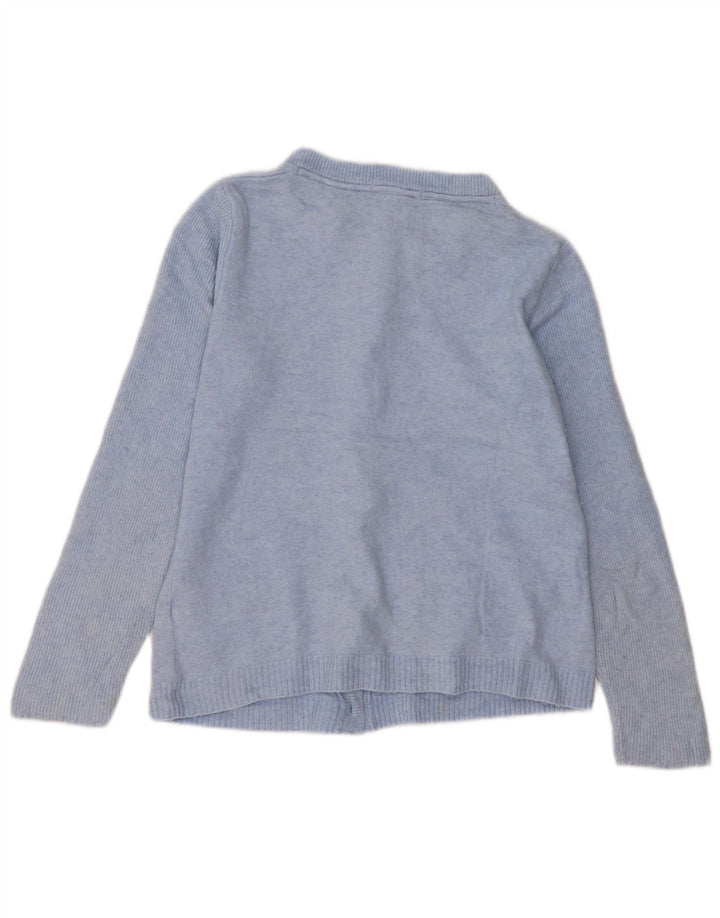 WHITE STUFF Suéter tipo cárdigan para mujer UK 12 Medium Blue Nylon
