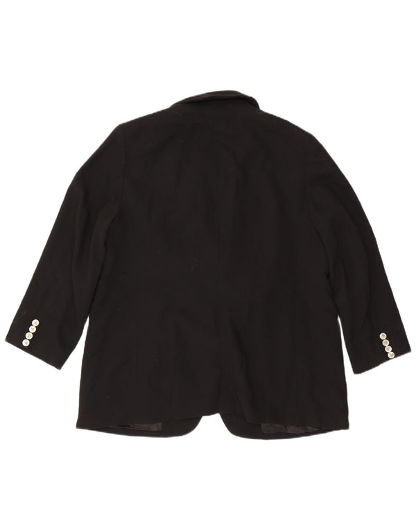 Ralph Lauren Chaqueta Blazer de 2 Botones para Mujer US 14 XL Lana Negra