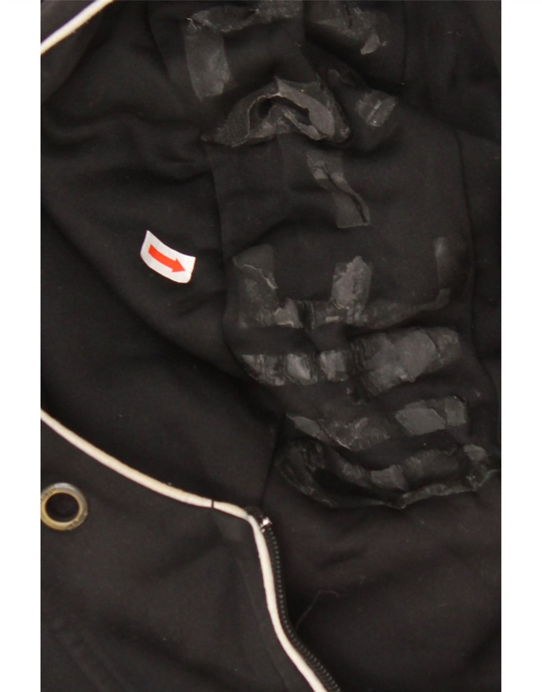 JACK & JONES Suéter con capucha y cremallera para mujer UK 44 Medium Black Colourblock