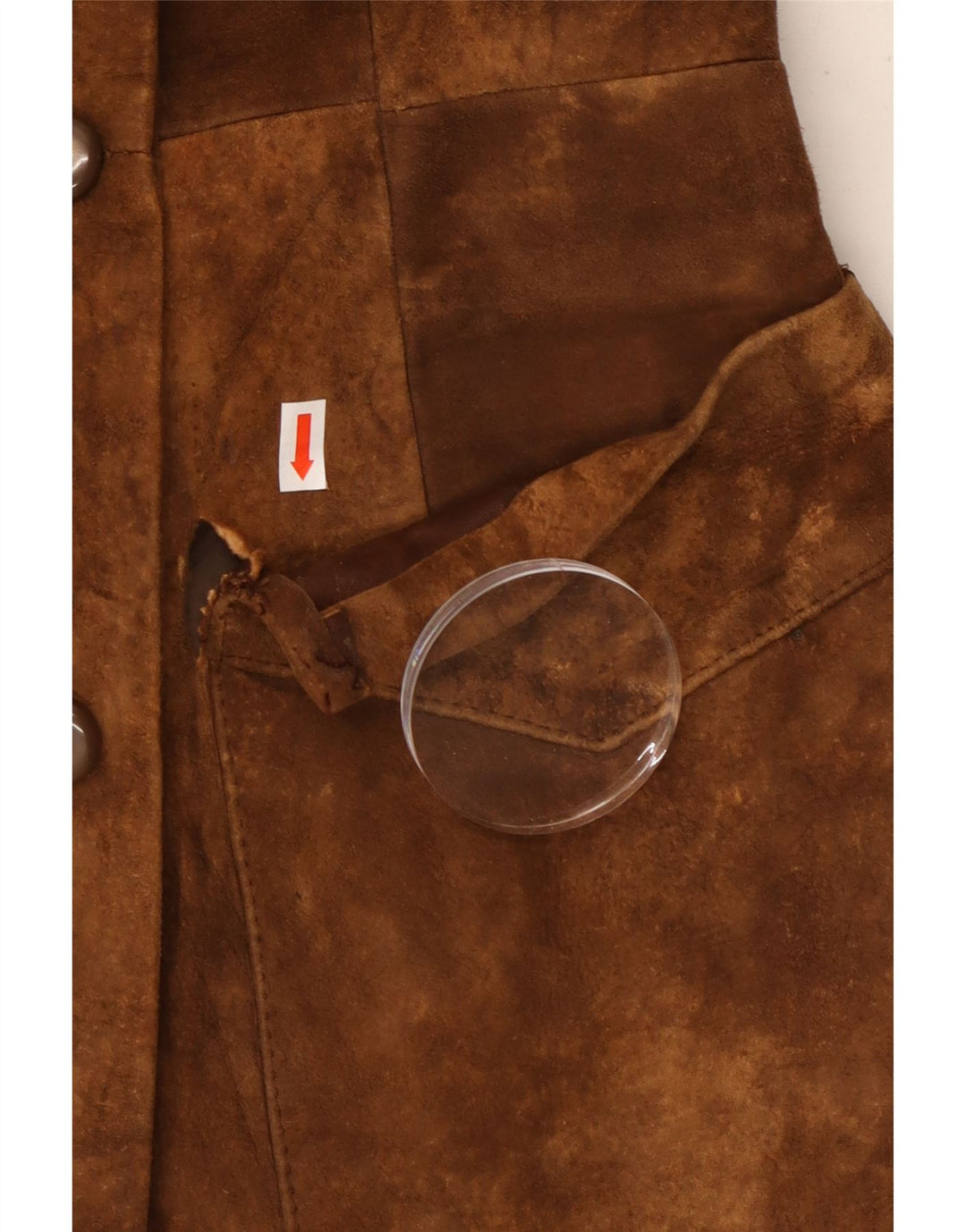 Vintage mujer ante abrigo Reino Unido 10 pequeño marrón