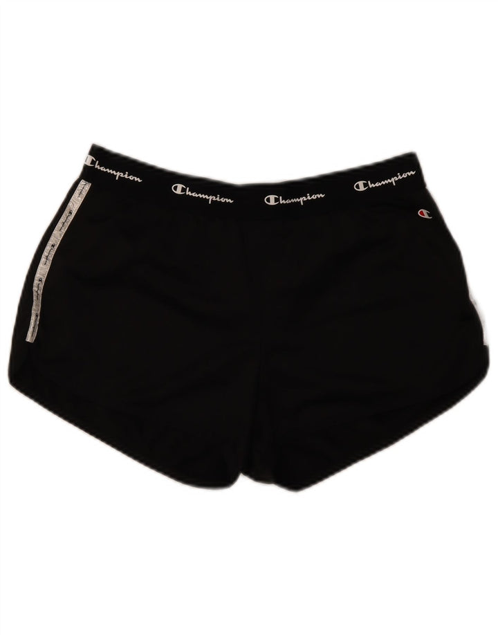 Champion Shorts deportivos gráficos para mujer UK 44 Grande Poliéster negro