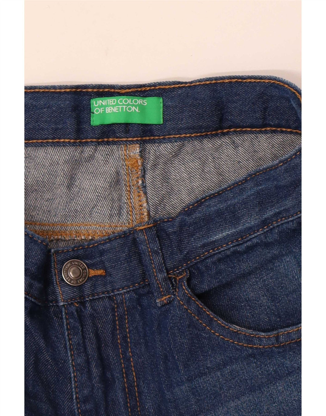 Benetton Vaqueros Rectos Gráficos W26 L26 Azul