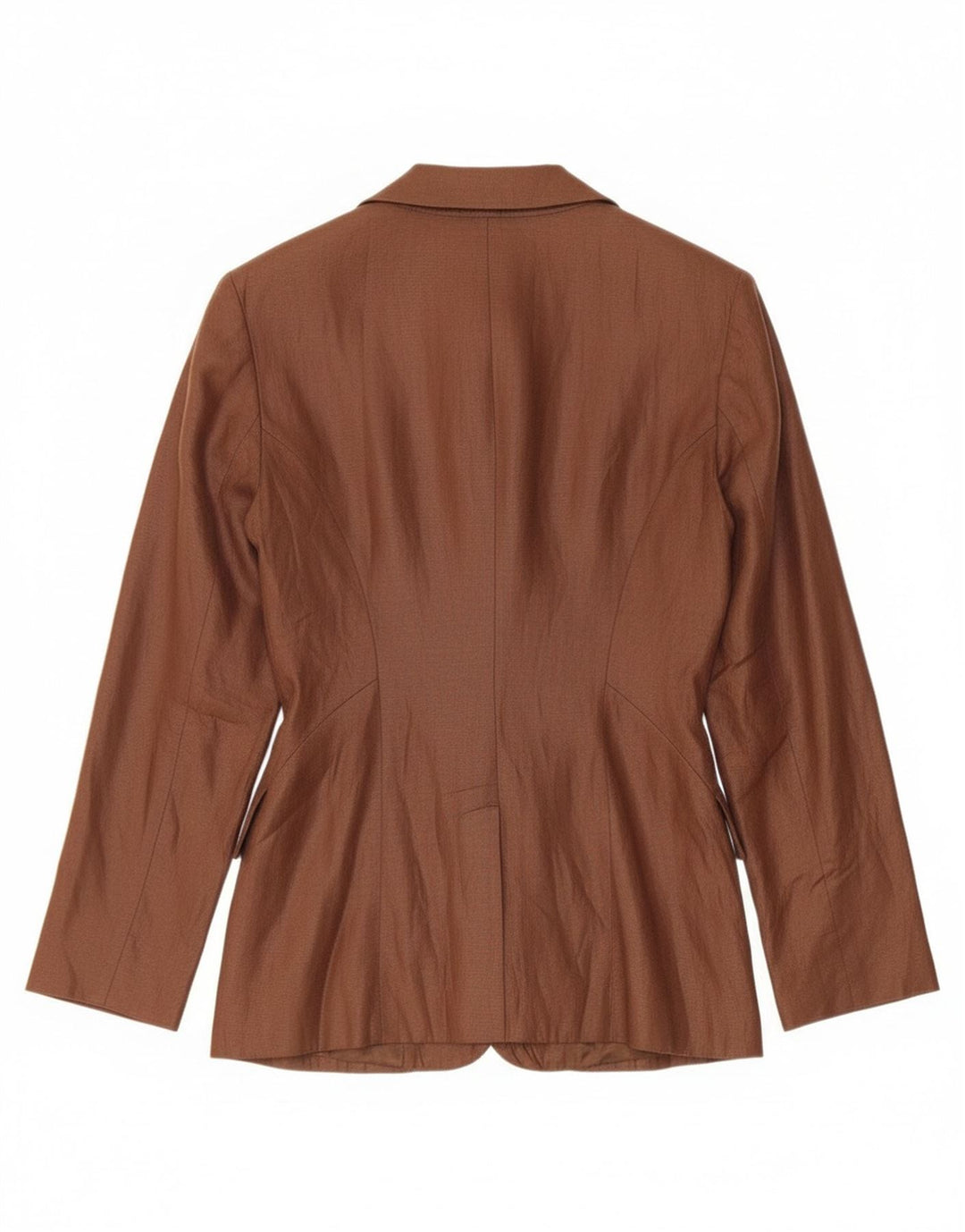 Vintage mujer 3 botones Blazer chaqueta Reino Unido 10 pequeño marrón