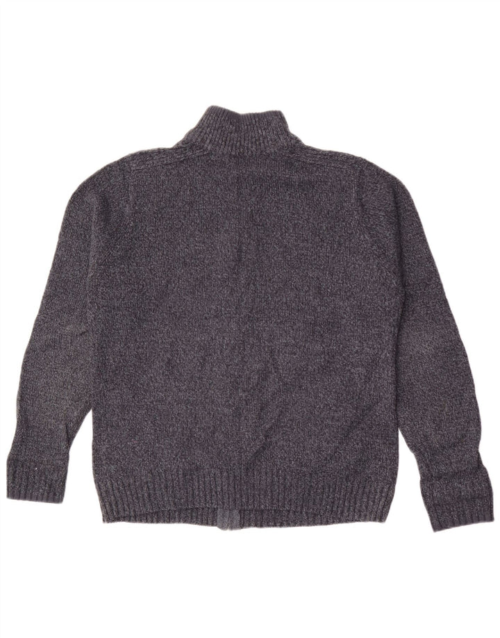 Marks & Spencer Suéter tipo cárdigan de corte regular para hombre con moteados en azul marino mediano
