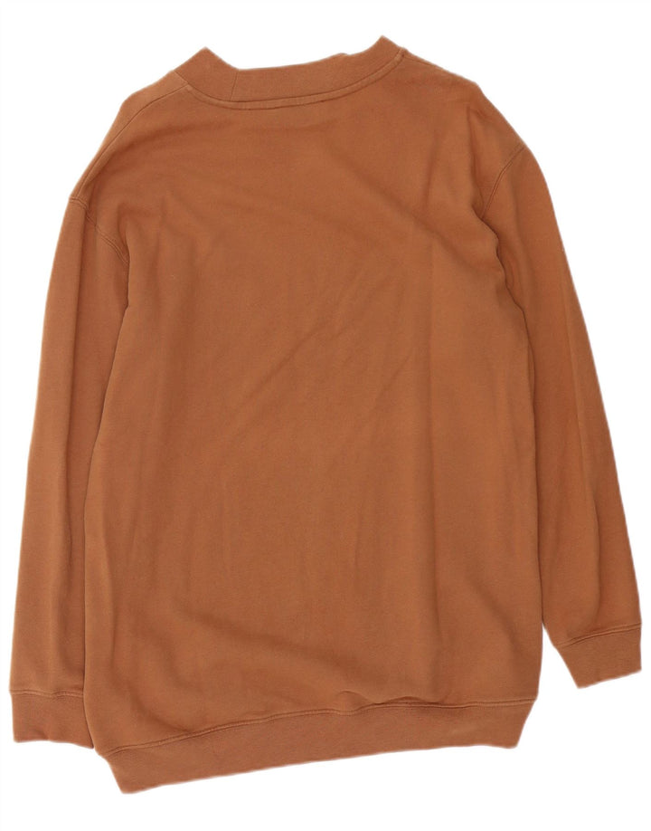 Stefanel Sudadera holgada con estampado gráfico para mujer, talla 44, color marrón medio