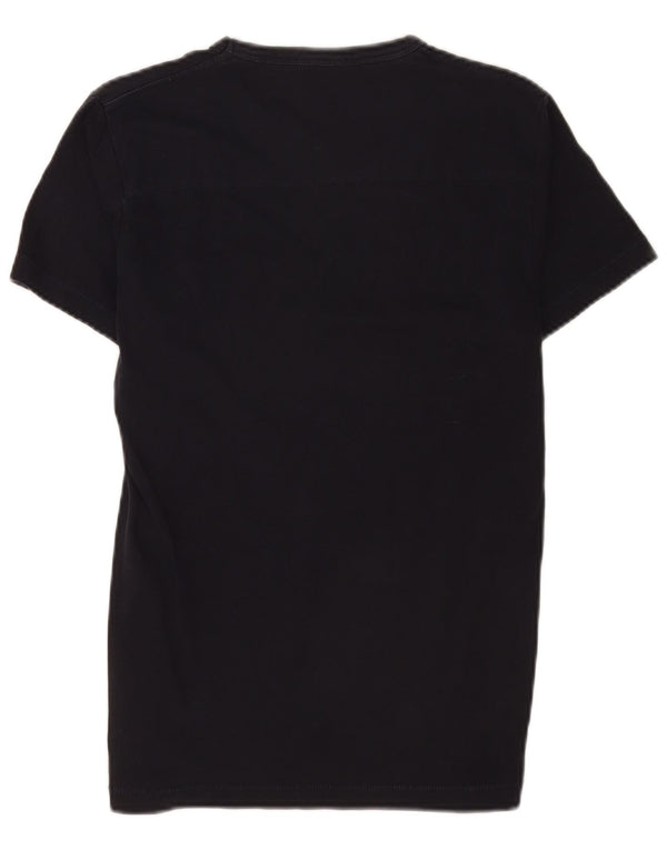 French Connection Camiseta para mujer Top UK 12 Medium Negro Algodón