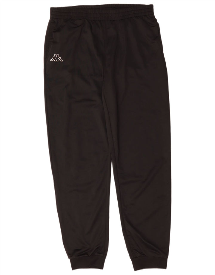 Kappa Hombre Pantalones De Chándal Joggers Large Negro Poliéster