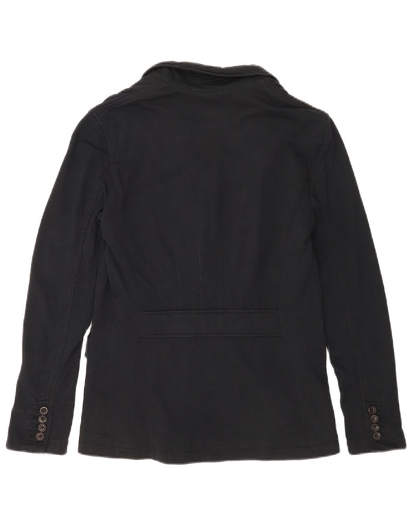 Ralph Lauren Chaqueta Blazer de 3 Botones para Mujer US 6 Mediana de algodón Negro