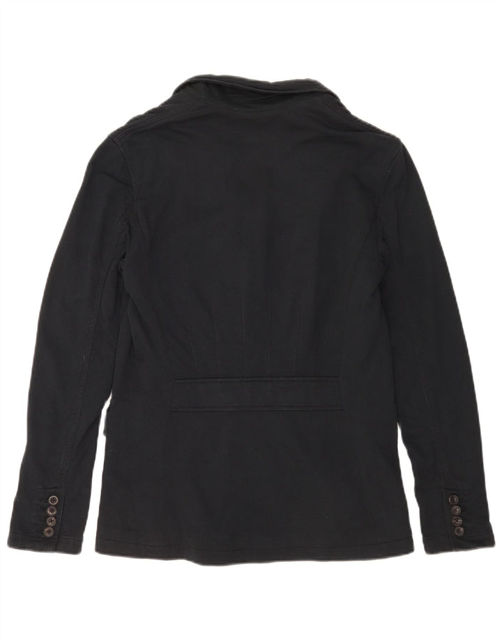 Ralph Lauren Chaqueta Blazer de 3 Botones para Mujer US 6 Mediana de algodón Negro