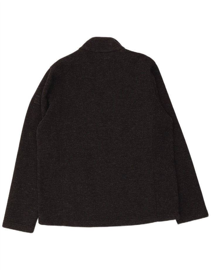 Vintage Mens Chándal Top Chaqueta 2XL Poliéster Negro