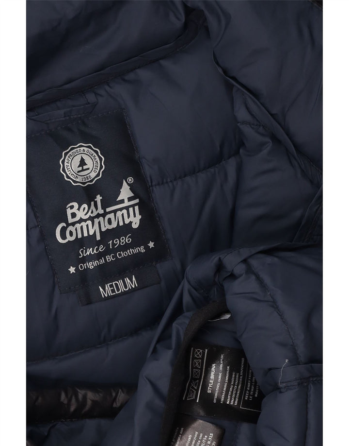 BEST COMPANY Chaqueta acolchada con capucha para mujer UK 44 Mediana Poliéster negro