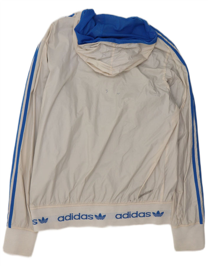 Adidas Chaqueta reversible con capucha gráfica para hombre UK 38 Medium White Colourblock
