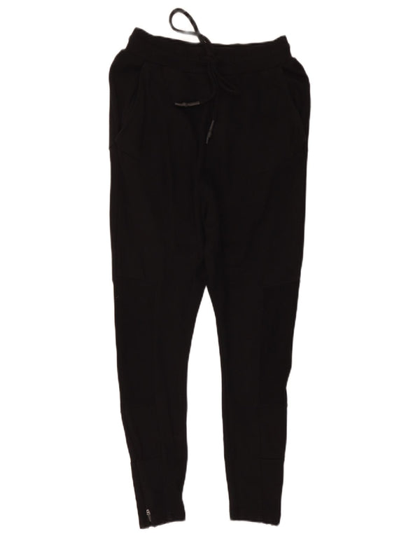 Zara Mujer Capri Chándal Pantalones UK 10 Small Algodón Negro