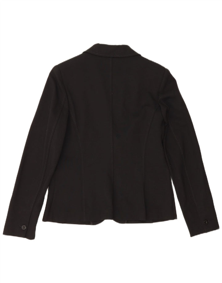 Liu Jo Mujer Ajay Chaqueta Blazer De 2 Botones IT 50 XL Viscosa Negra Clásica