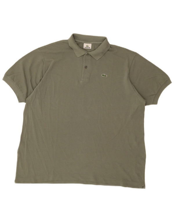 Polo Lacoste para hombre talla 7 2XL algodón caqui