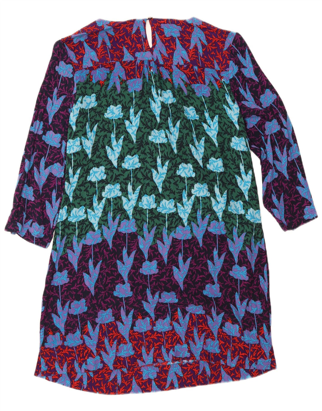 White Stuff Vestido recto de manga 3/4 para mujer UK 44 Grande Multicolor Floral