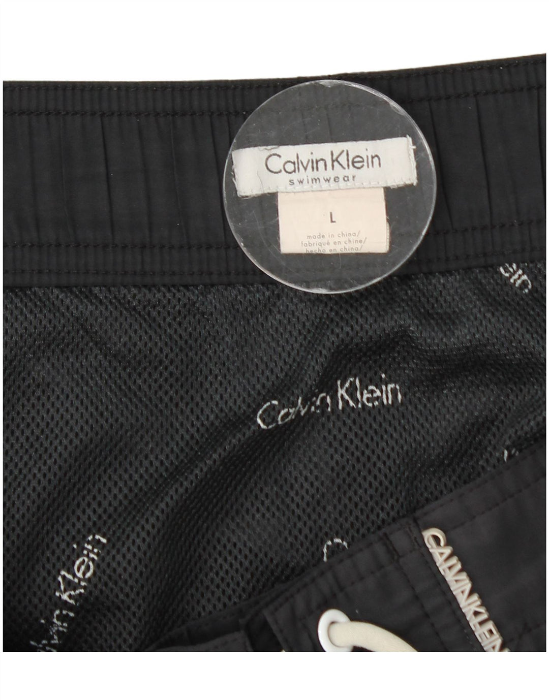 Calvin Klein Bañador con gráfico para hombre, tamaño grande, color negro, poliéster