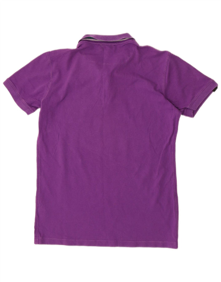 Diesel Hombre Polo Camisa Grande Algodón Púrpura