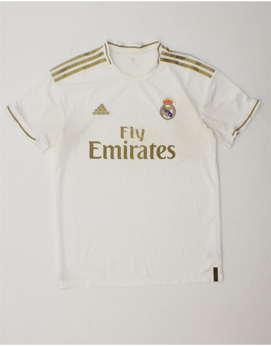 ADIDAS Hombres Real Madrid Graphic Camiseta Top Medio Blanco Poliéster