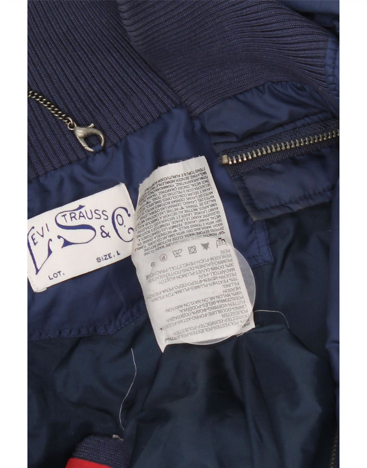 Levi's Chaqueta acolchada para mujer UK 46 Grande Poliéster azul marino