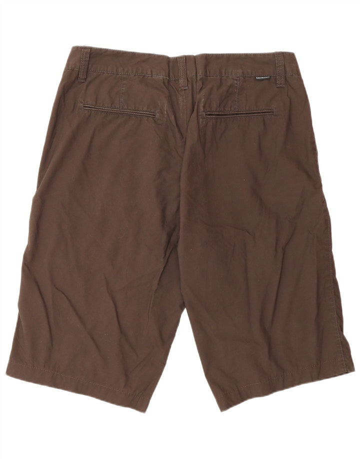 Calvin Klein Pantalones cortos chinos para hombre W36 Algodón marrón grande