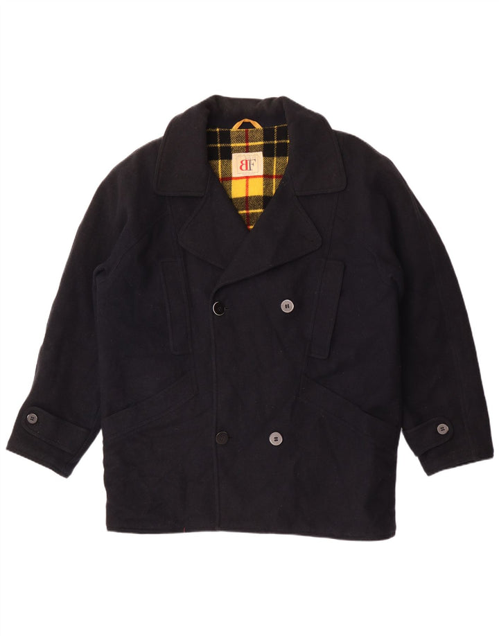 Belfe & Belfe Abrigo holgado para hombre IT 48 Lana azul marino medio
