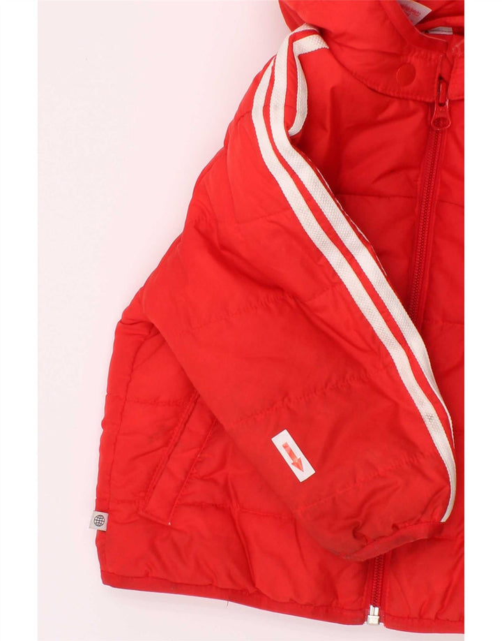 Adidas Chaqueta acolchada con capucha para bebé niño 9-12 meses Rojo Poliéster