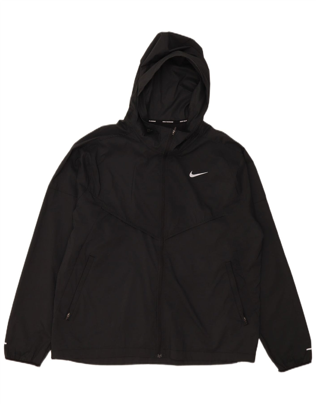 Nike - Chándal con capucha para hombre, chaqueta superior, poliéster negro grande