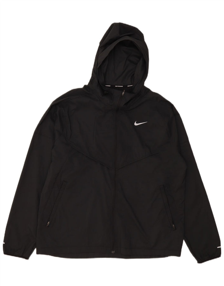 Nike - Chándal con capucha para hombre, chaqueta superior, poliéster negro grande