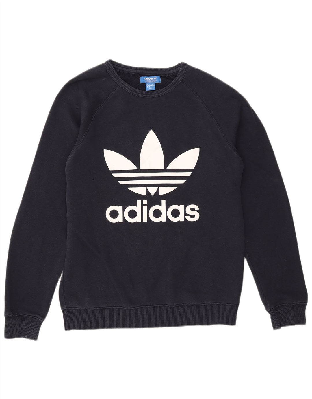 Adidas Hombre Graphic Sudadera Jumper Pequeño Azul Marino Algodón