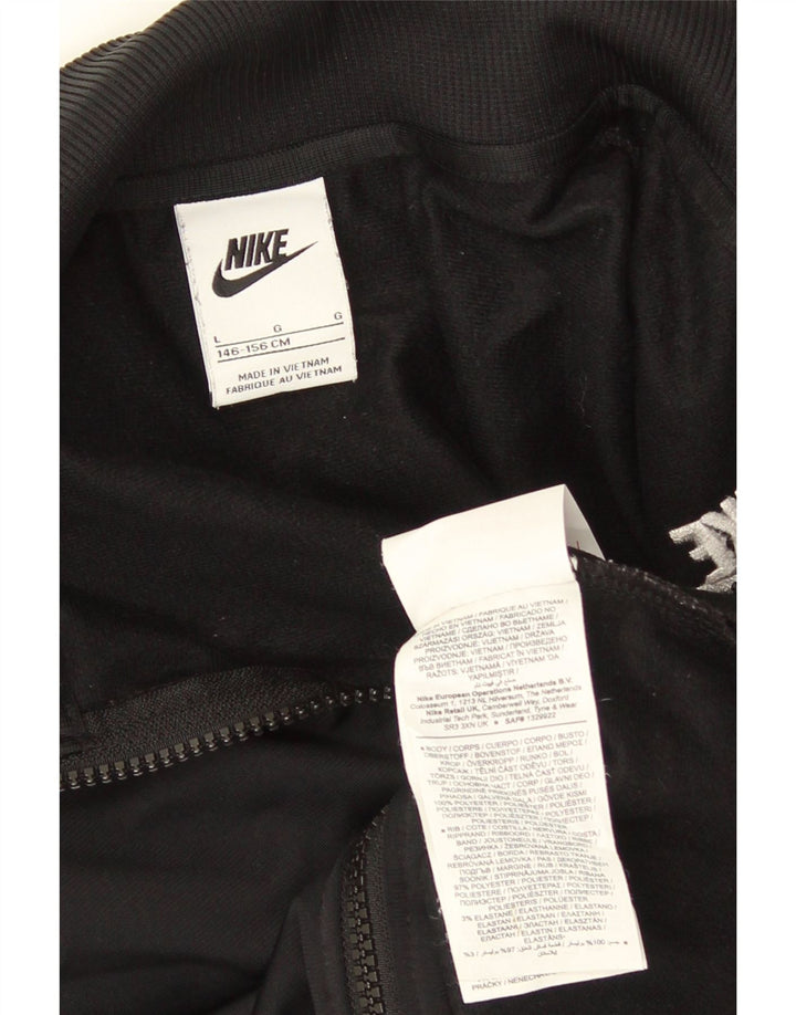 Nike - Chaqueta corta para niñas de 12 a 13 años, talla grande, poliéster negro