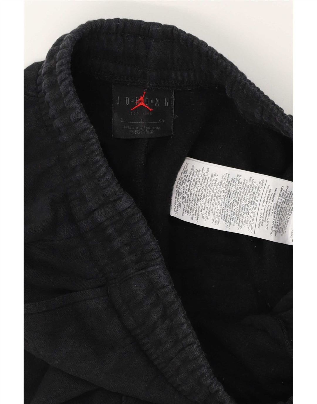Jordan Hombre Pantalones De Chándal Joggers Pequeño Algodón Negro