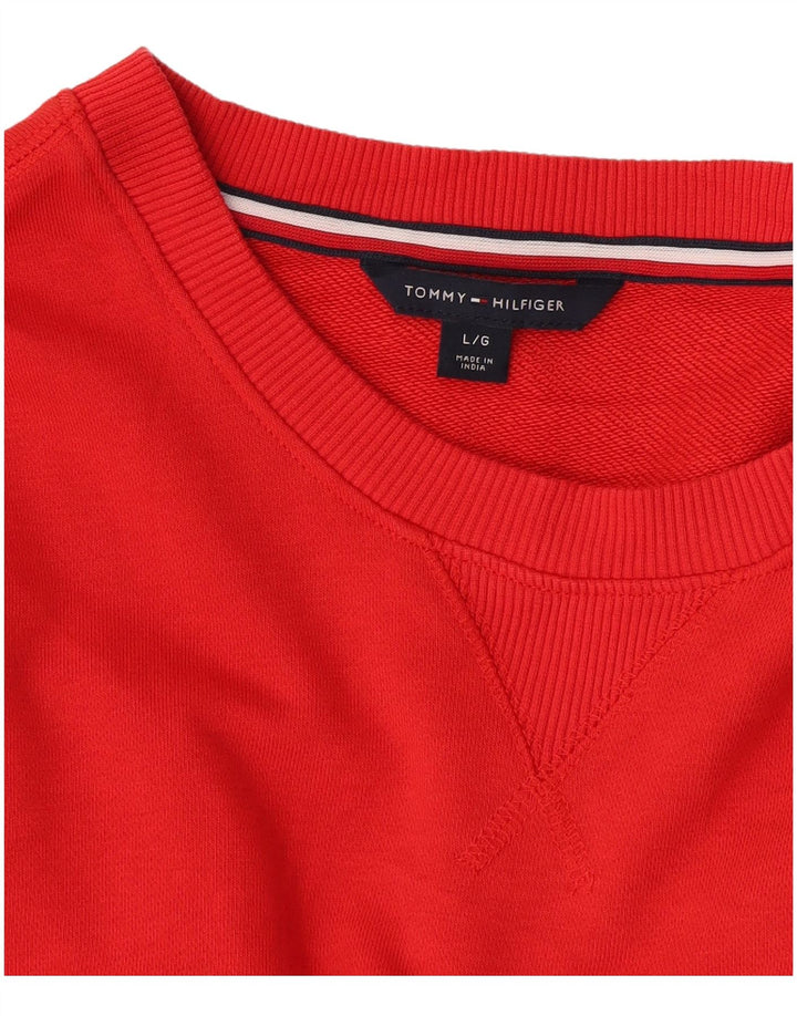 Tommy Hilfiger - Sudadera para mujer, talla 40, color rojo