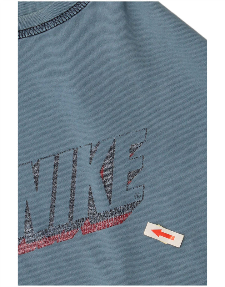 NIKE Camiseta gráfica para hombre UK 39/41 Algodón azul medio
