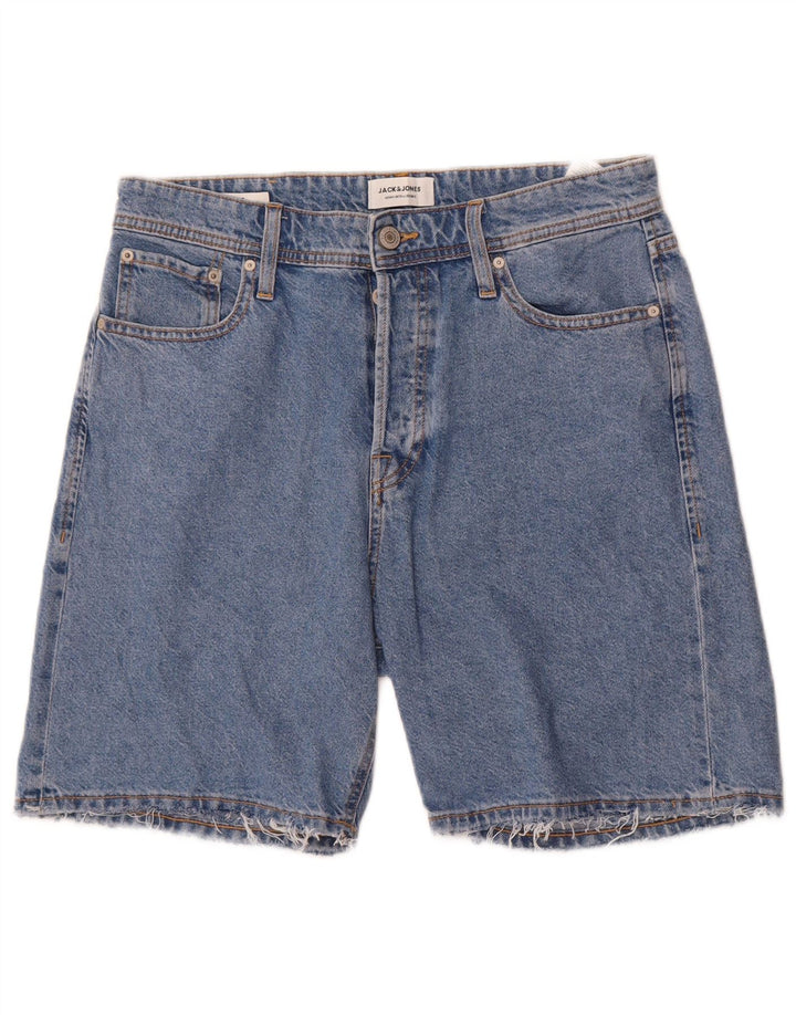 Jack & Jones Mens Shorts De Mezclilla Medio W32 Algodón Azul