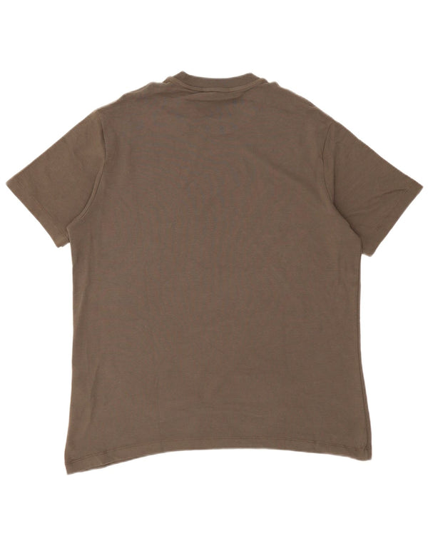 Camiseta Massimo Dutti Hombre Top Grande Gris Algodón