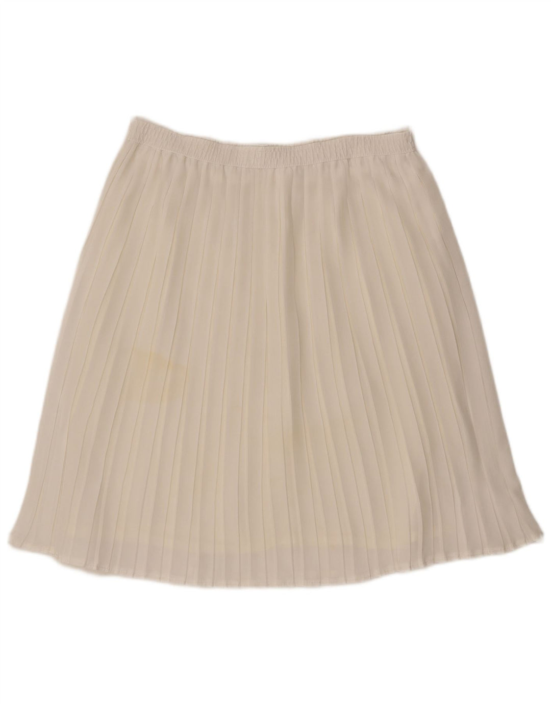 Falda plisada vintage para mujer W36 XL de poliéster blanco