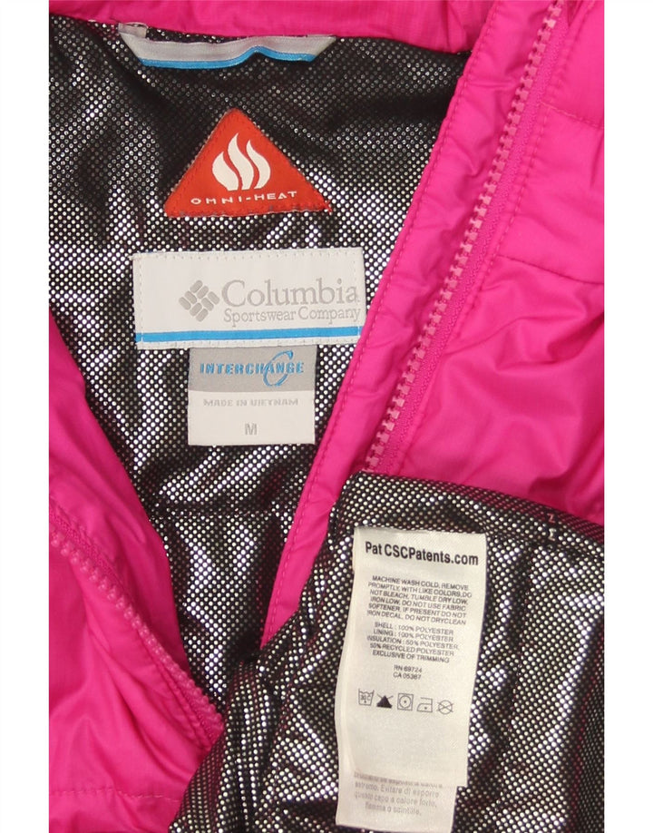 Columbia Chaqueta acolchada con forro intercambiable para mujer UK 44 Poliéster rosa medio