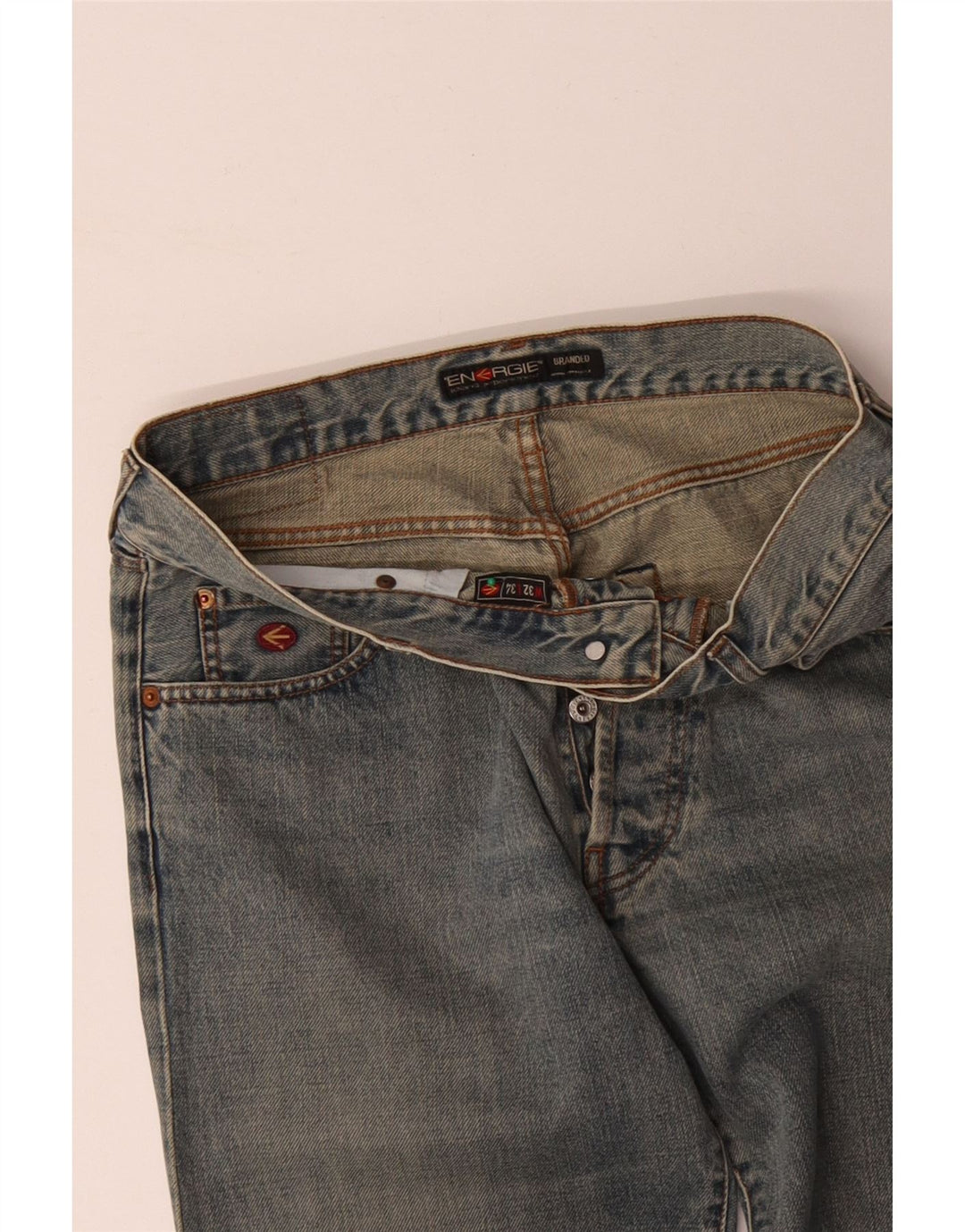 ENERGIE Vaqueros rectos para hombre W32 L34 Azul