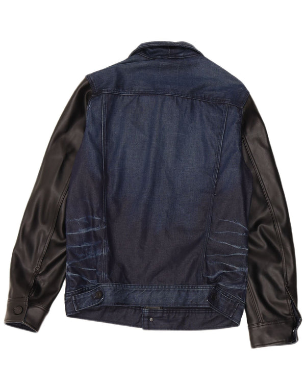 G-Star Chaqueta Vaquera para Mujer UK 40 Mediana Azul Marino Colorblock Algodón