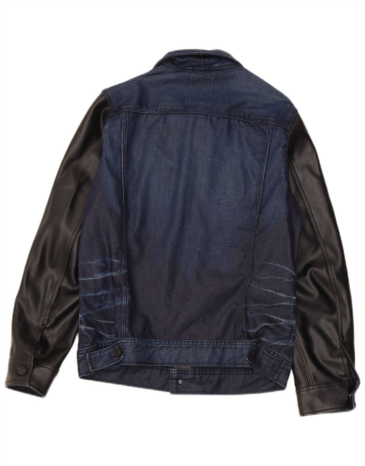 G-Star Chaqueta Vaquera para Mujer UK 40 Mediana Azul Marino Colorblock Algodón