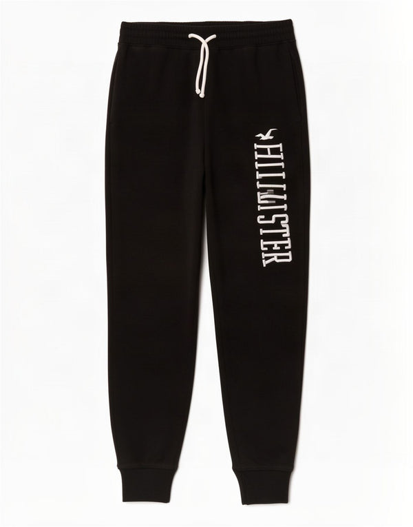 Hollister Mujer Graphic Chándal Pantalones Joggers UK 8 Small Negro