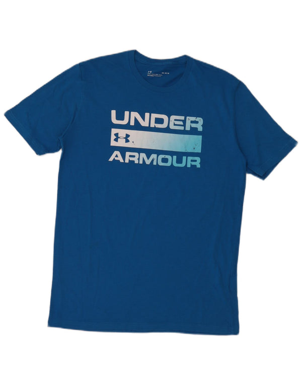 Under Armour Camiseta gráfica para hombre Top de algodón azul medio