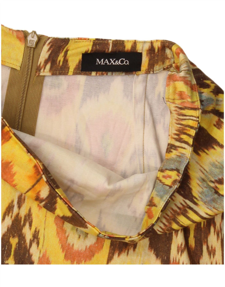 Max & Co. Falda Acampanada para Mujer W26 Small Yellow Ikat