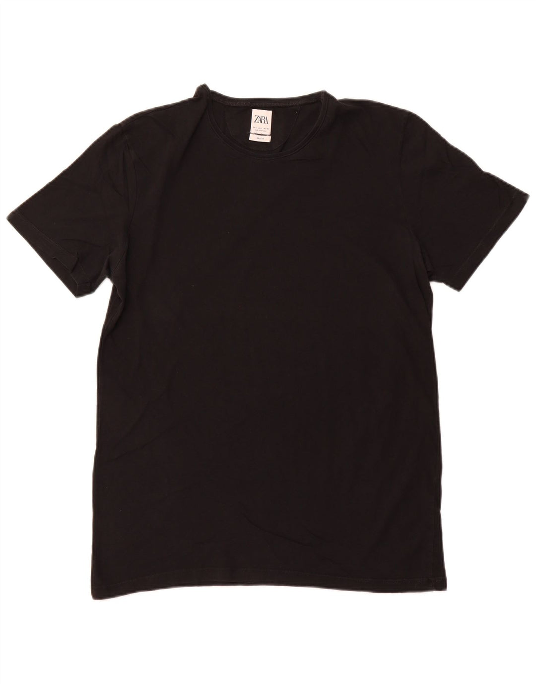 Zara Hombre Camiseta Top Grande Negro