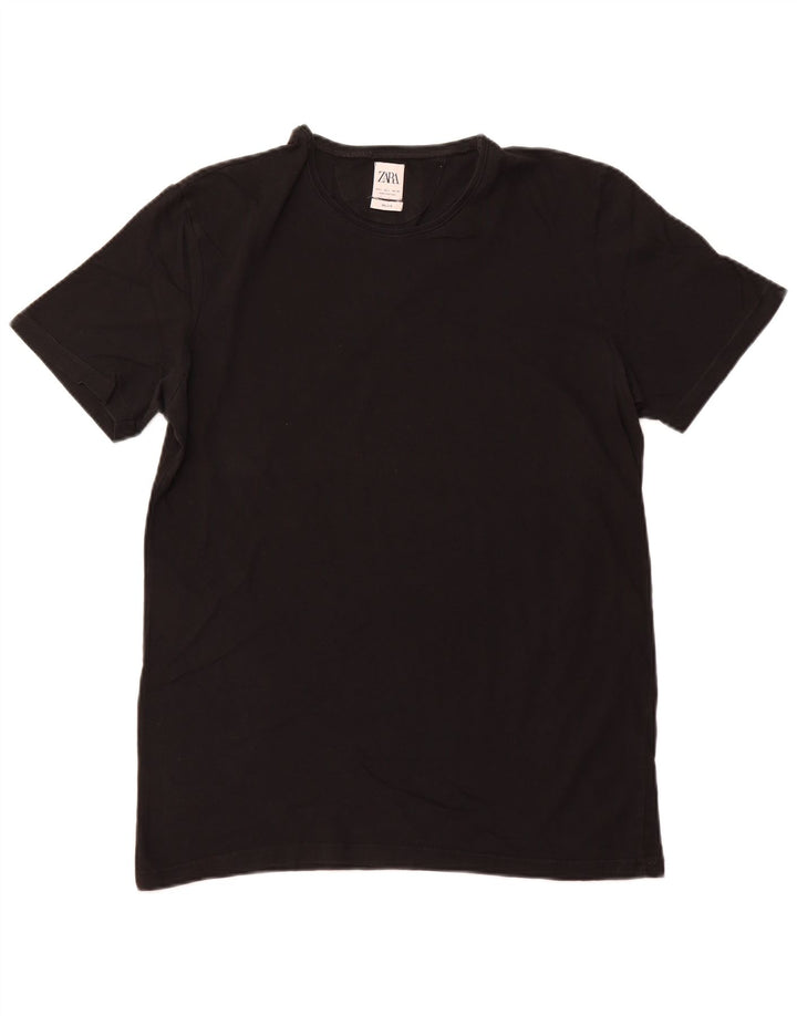 Zara Hombre Camiseta Top Grande Negro